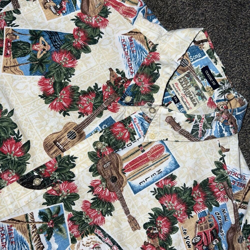 Limited Edition Mele Kalikimaka Reyn Spooner Christmas Button Down Shirt Men 2XL